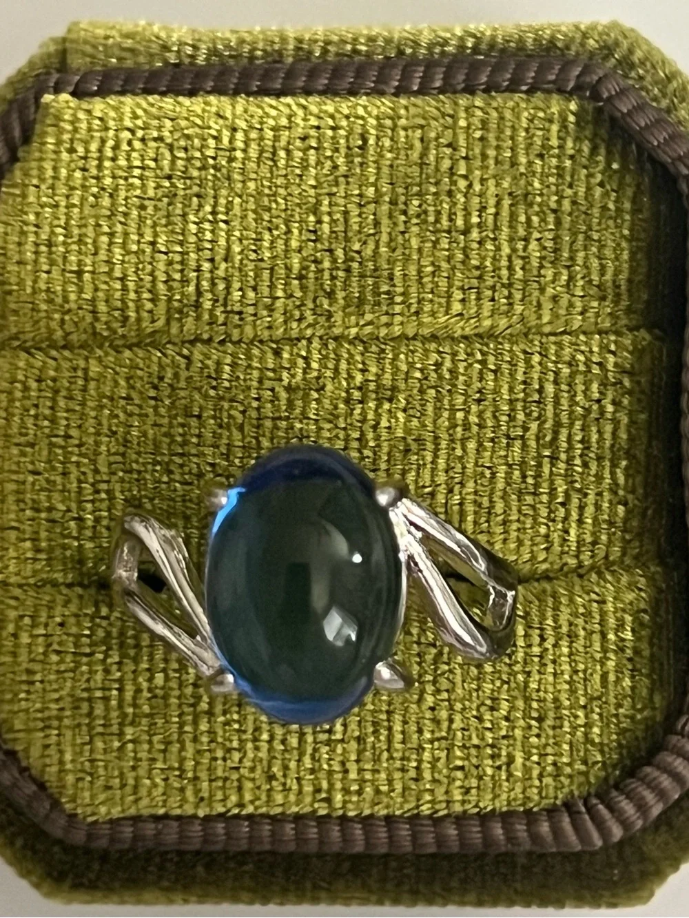 Elegant Design Titanium Pastel Purple Cat Eye Design Ring Size 9 NWT